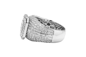 9ct White Gold Diamond Ring 2.86ct 8.8g