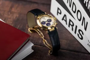 Cartier Pasha de Cartier Chronograph 38mm Dark Blue Leather W3003551/0960 1996