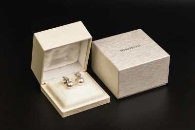 Mikimoto South Sea Pearl & Diamond Earrings 3.44ct