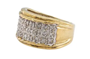 9ct Yellow Gold Diamond Ring