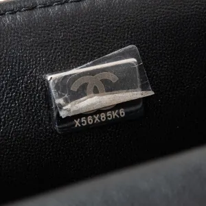 Chanel Black Caviar Quilted Small Boy Messenger Bag