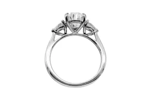 Platinum Engagement Diamond Ring 1.61ct F VVS IGI Certified Above Earth