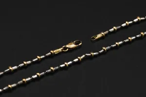 18ct White Gold & Yellow Gold Necklace 7.8g