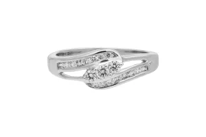 18ct White Gold Diamond Ring 0.25ct 3.4g