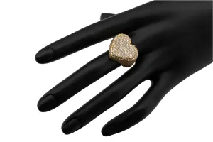 18ct Yellow gold Diamond Heart Ring 4.19ct VS
