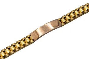 9ct Yellow Gold Rolex Design ID Baby Bracelet 24.8g