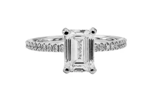Platinum Engagement Ring 1.47ct E VVS2 IGI Certified Above Earth Diamond Ring