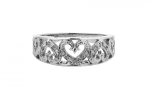 9ct White Gold Diamond Ring 0.05cts