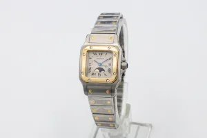 Cartier Santos Galbee Moonphase 24mm Steel & 18ct Yellow Gold 119902 1990s