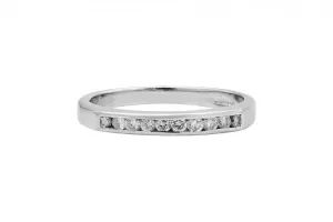 9ct White Gold Eternity Diamond Ring  0.15ct