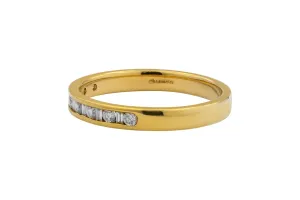 18ct Yellow Gold Diamond Wedding Band 3.5g