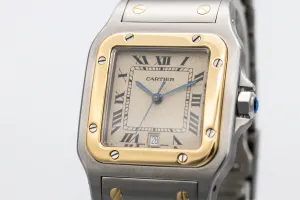 Cartier Santos Galbée 29mm Steel & 18ct Yellow Gold Quartz 187901 1990