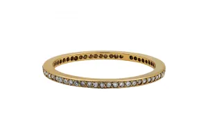 14ct Yellow Gold Micro Pave Diamond Full Eternity Ring 0.23ct