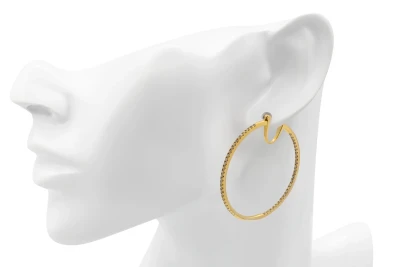 18ct Yellow Gold Diamond Hoop Earrings 1.05ct 11.1g