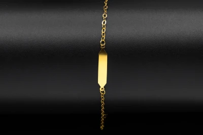 18ct Yellow Gold ID Children's Bracelet 1.2g