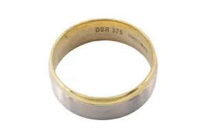 9ct Yellow & White Gold Two-Tone Wedding Band Ring 5.4g