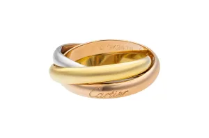 Cartier Trinity Ring Classic Model 18ct Yellow, White & Rose Gold Size 58
