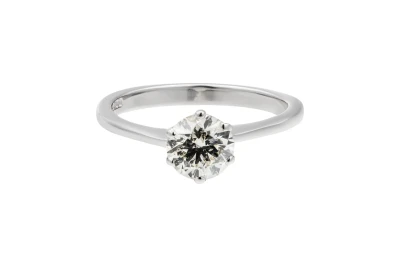 18ct White Gold Brilliant Diamond Engagement Ring 0.88ct