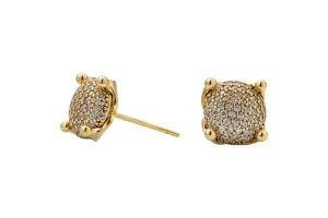9ct Yellow Gold Cubic Zirconia Stud Earrings  3.3g