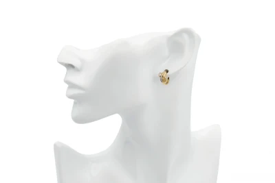 9ct Yellow Gold Butterfly Cubic Zirconia Huggie Earrings