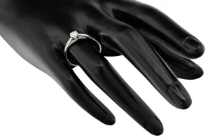 9ct White Gold Diamond Solitaire Engagement Ring 0.33ct