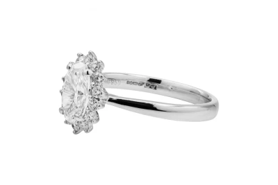 Platinum Diamond engagement ring 1.33ct Lab Diamond E Vs1 IGI Certified