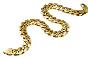 9ct Yellow Gold Cuban Bracelet 25g