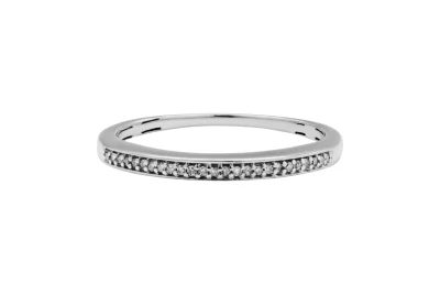 9ct White Gold Micro Pave Diamond Eternity Ring 0.10ct