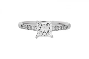 18ct White Gold Diamond Engagement Ring 1.18ct F VS1 GIA Certfied