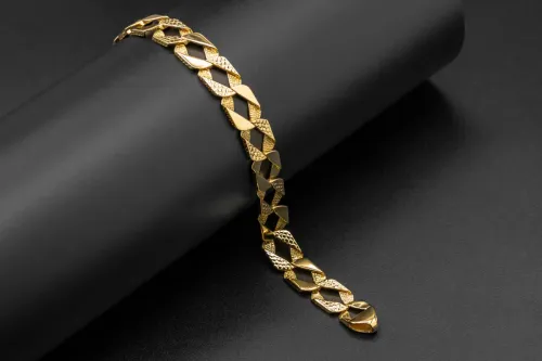 9ct Yellow Gold Cuban Bracelet 17g