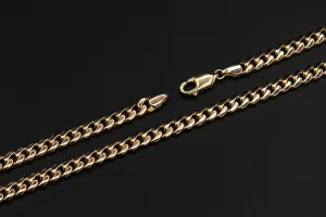 9ct Yellow Gold Flat Curb Chain 33.2g