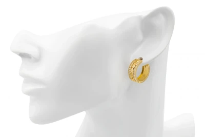 9ct Yellow Gold Cubic Zirconia Huggie Earrings 6.3g