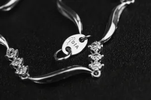 9ct White Gold Diamond Bracelet 0.21ct