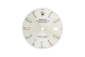 Rolex DateJust 41mm Silver Baton Dial