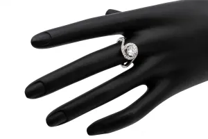 18ct White Gold Lab Diamond Twist Engagement Ring 1.35ct IGI Certified