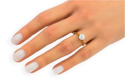 18ct Yellow Gold 0.75ct Diamond Engagement Ring 2.4g