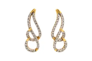 14ct Yellow Gold Diamond Drop Earrings 0.75ct