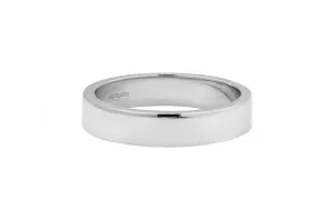 18ct White Gold Wedding Band Ring 5.9g