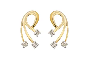 9ct Yellow Gold Diamond Stud Earrings 0.6ct