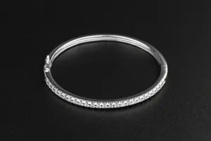 9ct White Gold Diamond Bangle 1.25ct