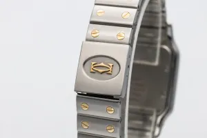 Cartier Santos Galbée 29mm Steel & 18ct Yellow Gold Quartz 187901 1990