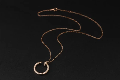 Cartier Rose Gold and Diamond Juste un Clou Necklace