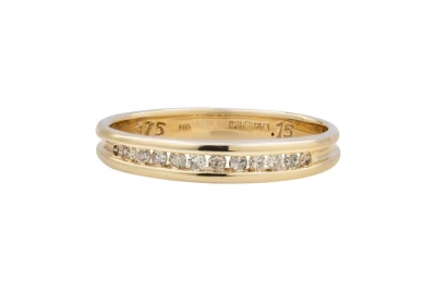 9ct Yellow Gold Diamond Eternity Wedding Band 0.15ct