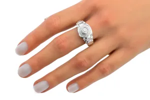 9ct White Gold Diamond Mens Ring 7.6g 0.25ct