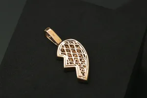 9ct Rose Gold Left Side Heart Diamond Pendant 1.10ct