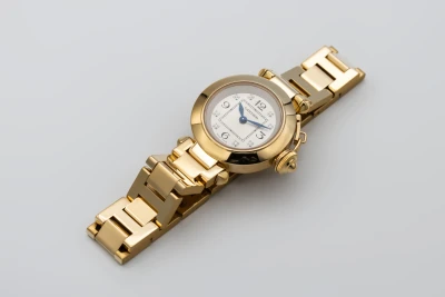 Cartier Pasha Miss Pasha 27mm 18ct Yellow Gold WJ124015 3132 Circa 2010