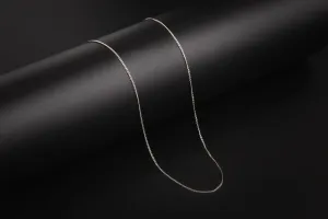 9ct White Gold Cuban Chain 22" 1.5g