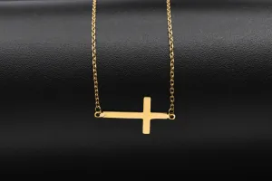 9ct Yellow Gold Chain And Cross 1.8g