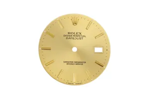 Rolex DateJust 36mm Champagne Baton Dial