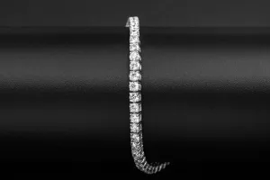 18ct White Gold Diamond Tennis Bracelet 7.35ct